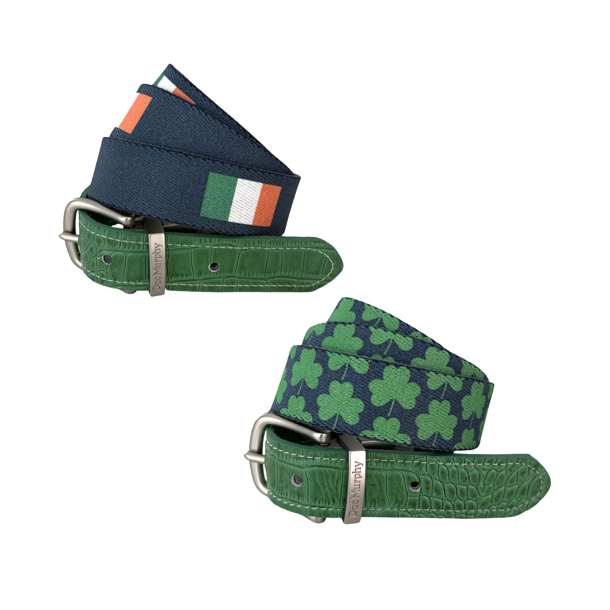 Reversible Shamrocks and Irish Flag Belt – Doc Murphy USA