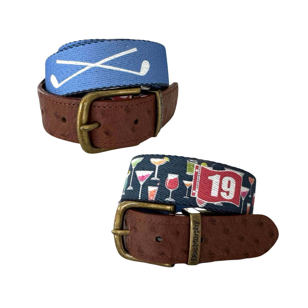 Reversible Light Blue Crossed Golf Clubs and 19th Hole Cocktails – Doc ...