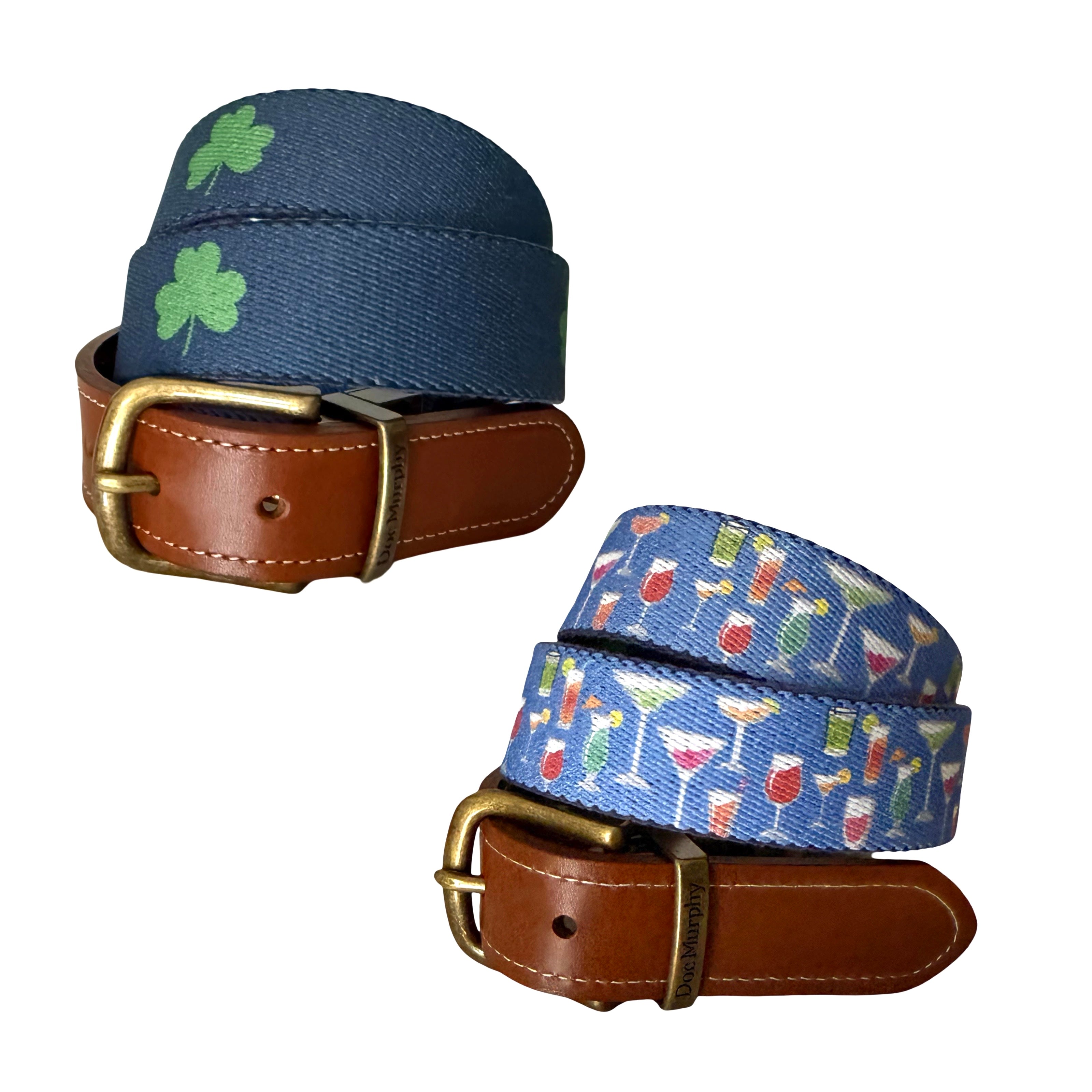 Reversible Navy Shamrock and Cocktails on Light Blue – Doc Murphy USA